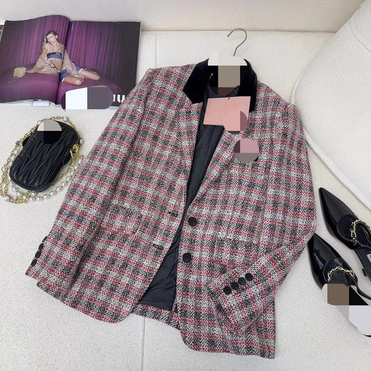 1022 XXL 2023 Autumn Milan Runway Coat Jackets Long Sleeve Lapel Neck High Quality Button Fashion Womens Clothes E874