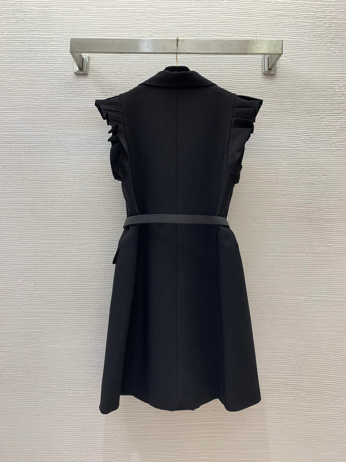 527 XL 2024 Milan Runway Spring Summer Dress Black Pink Sleeveless Brand Same Style Empire Womens Fashion High Quality G23051539