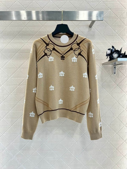 801 2024 Autumn Brand Same Style Sweater Long Sleeve Crew Neck High Quality Dress Fashion Clothes High Quality Womens K78