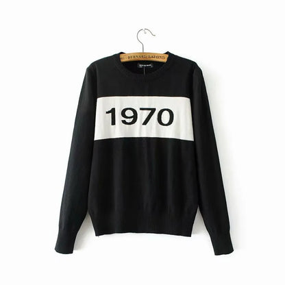 223 2021 Runway Spring Brand Same Style Sweater Long Sleeve Crew Neck Black Fashion Womens Clothes High Quality Womens Qian