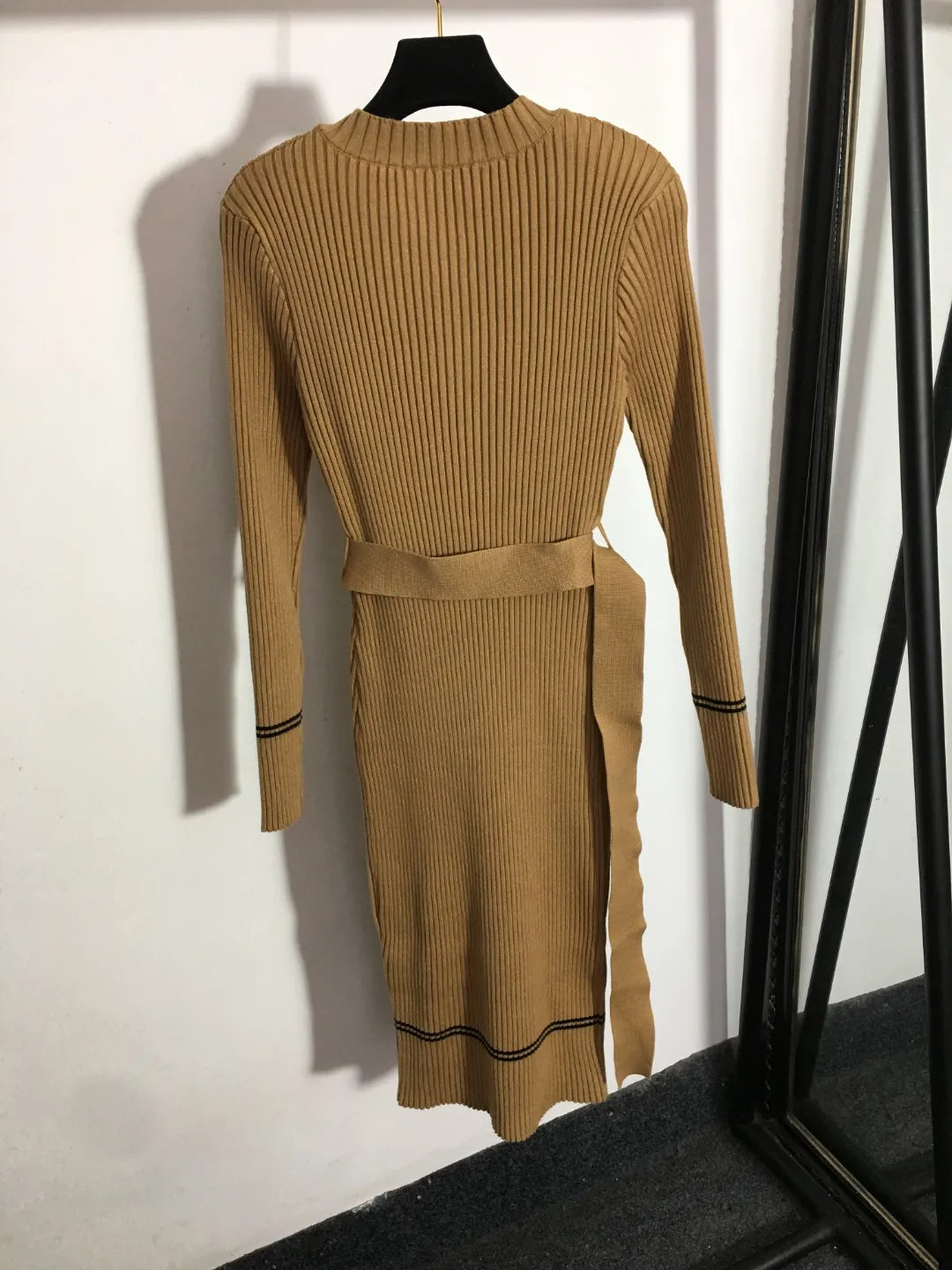 907 2024 Milan Runway Dress Autumn Long Sleeve Crew Neck Sweater Dress Dresses Womens Dress Fashion High Quality 20226788