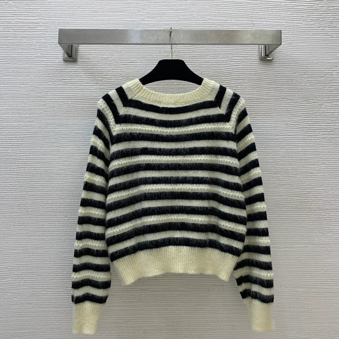 1016 2024 Spring Autumn Brand Same Style Sweater Long Sleeve Crew Neck Womens Clothes High Quality Womens G24071958