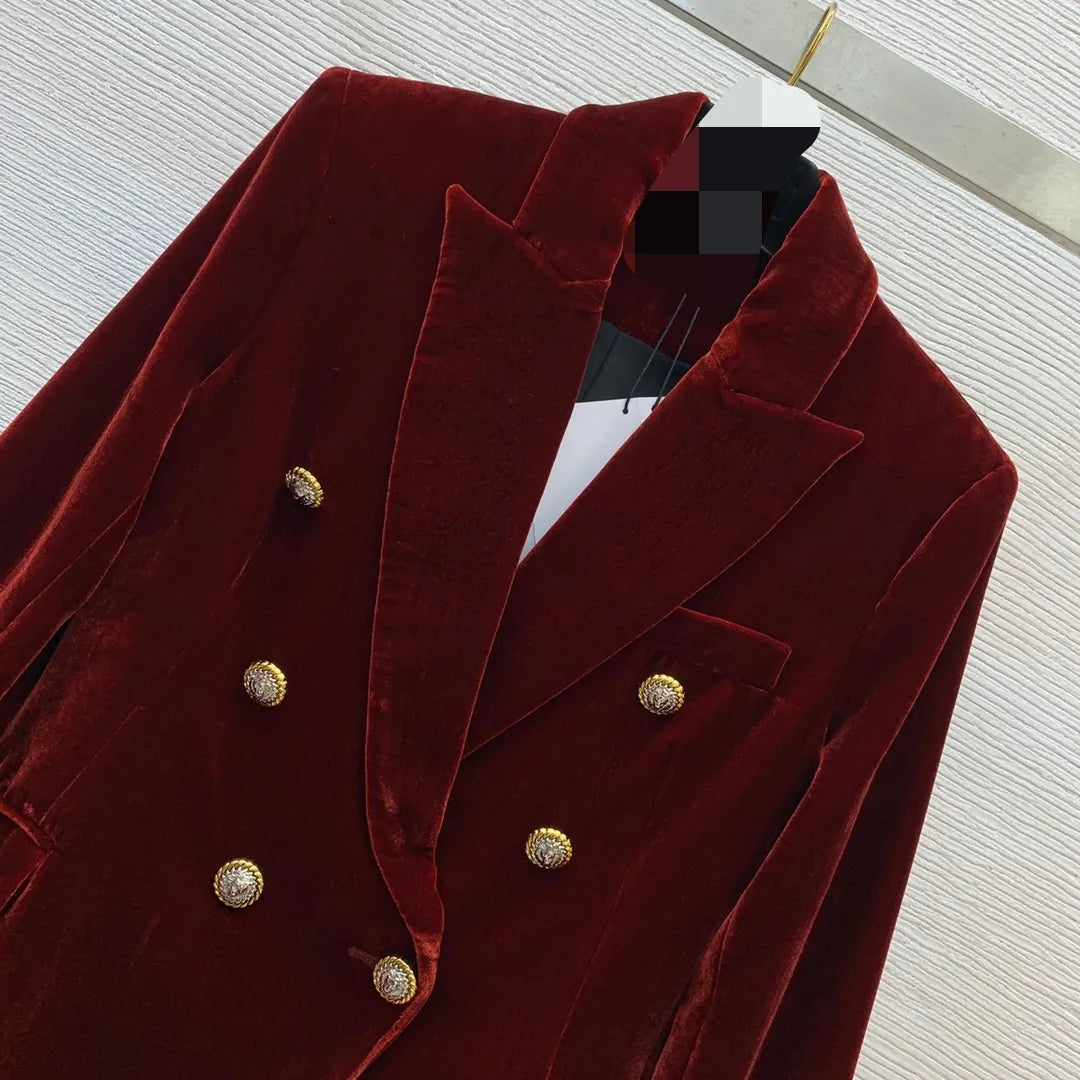 915 2024 Autumn Runway Women'S Jackets Coat Brand Same Style Coat Lapel Neck Women'S Jackets Long Sleeve Womens Clothes Button Fashion D24082854