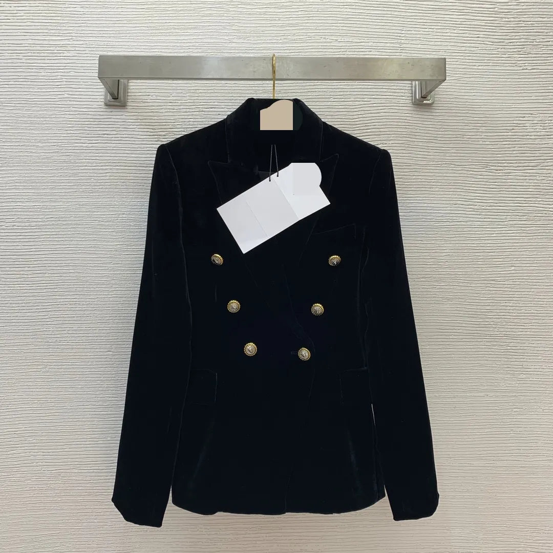 915 2024 Autumn Runway Women'S Jackets Coat Brand Same Style Coat Lapel Neck Women'S Jackets Long Sleeve Womens Clothes Button Fashion D24082854