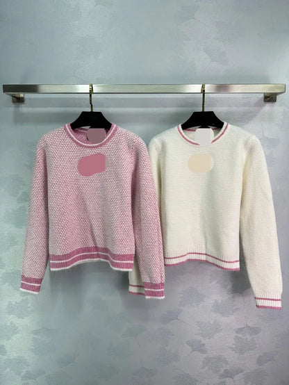 106 2024 Spring Autumn Brand Same Style Sweater Long Sleeve Crew Neck Womens Clothes High Quality Womens Q649